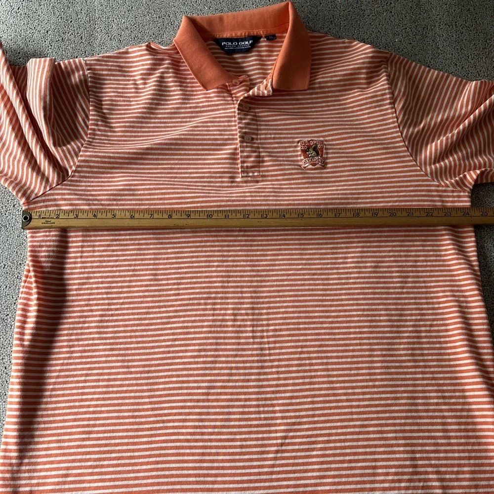 Polo Golf Ralph Lauren Shirt Men's XL US OPEN Oakmont CC Squirrel 2007 Orange